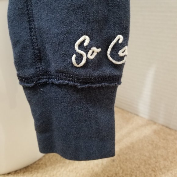 Hollister track jacket Medium So Cal spellout logo patch applique embroidery zip - Picture 8 of 13